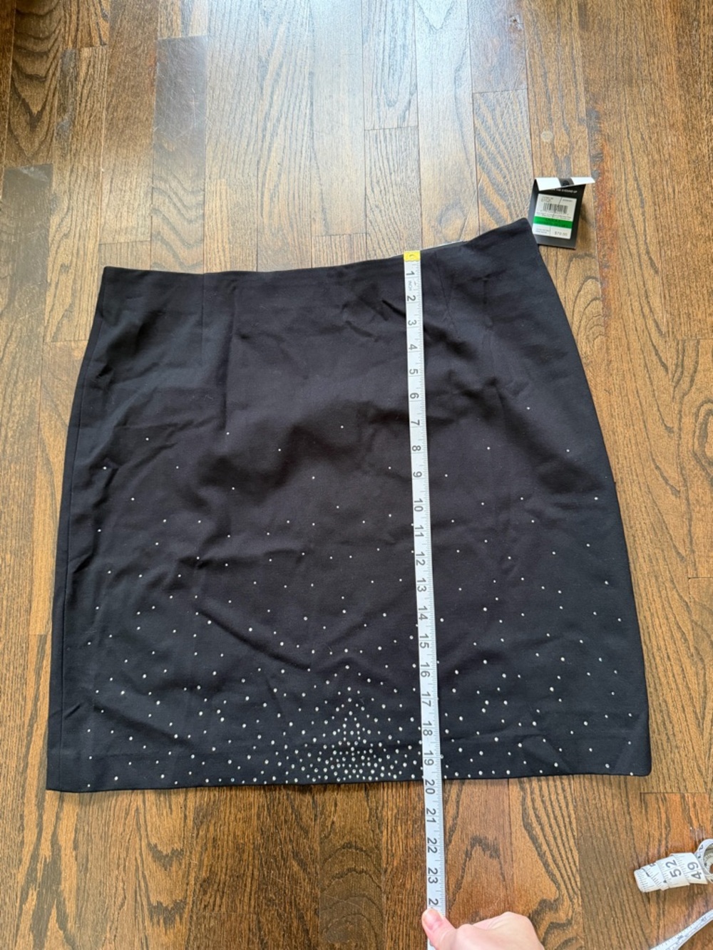Nine West Black Pencil Skirt with Rhinestone Detail - Picture 5 of 9